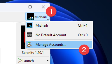 Screenshot of the Prism Launcher